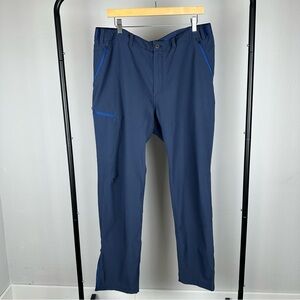Patagonia Men’s Terravia Trail Stretch Pants Size 38 Blue Ankle Zip Hiking